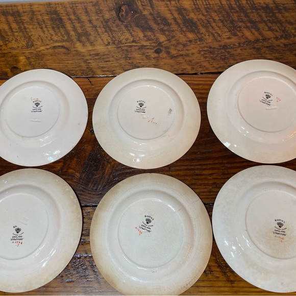 Vintage Booths set of 6 Saucer A8025 England floral - Picture 5 of 12